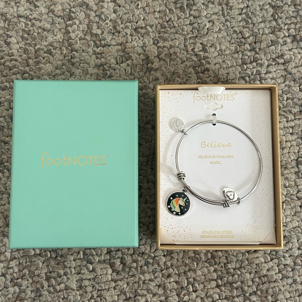 FootNOTES stainless steel bracelet unicorn